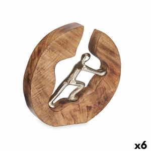 Figura Decorativa Plateado Metal 22 x 22 x 4 cm (6 Unidades)