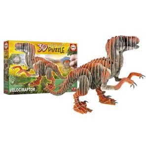 Puzzle Educa Velociraptor 3D 58 Piezas