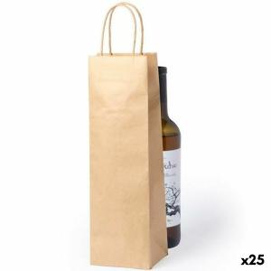 Bolsa de Papel Fama Marrón Con asas 10 x 10 x 36 cm (25 Unidades)