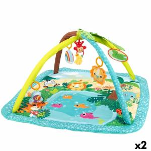 Alfombra de juego Winfun Jungla Tela Plástico 95 x 42,5 x 95 cm (2 Unidades)