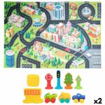 Alfombra de juego Colorbaby Ciudad Plástico (2 Unidades)