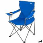 Silla Plegable para Camping Aktive Azul 45 x 82 x 47 cm (4 Unidades)