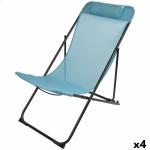 Hamaca plegable Aktive Azul 52 x 87 x 77 cm (4 Unidades)