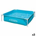 Piscina infantil Intex Mini Frame Azul Cuadrada 342 L 122 x 30 x 122 cm (3 Unidades)