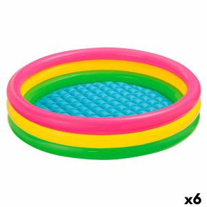 Piscina Hinchable para Niños Intex Sunset Aros 131 L 114 x 25 x 114 cm (6 Unidades)