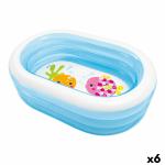 Piscina Hinchable para Niños Intex Ovalada Azul Blanco 230 L 163 x 46 x 107 cm (6 Unidades)