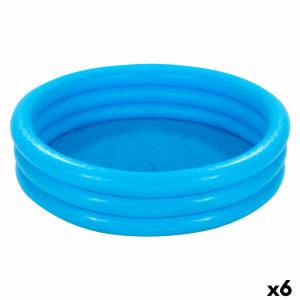 Piscina Hinchable para Niños Intex Azul Aros 581 L 168 x 40 cm (6 Unidades)