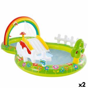 Piscina Hinchable para Niños Intex Parque de juegos Jardín 54 kg 450 L 180 x 104 x 290 cm (2 Unidades)