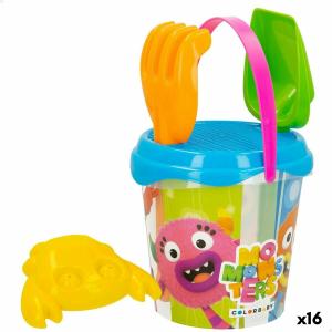 Set de Juguetes de Playa Momonsters Ø 18 cm (16 Unidades)