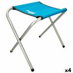 Taburete Plegable Aktive Azul Camping 30 x 37 x 40 cm (4 Unidades)