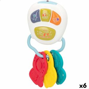 Sonajero Musical Colorbaby Llavero 8 x 17,5 x 6,5 cm (6 Unidades)