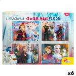 Puzzle Infantil Frozen Doble cara 4 en 1 48 Piezas 35 x 1,5 x 25 cm (6 Unidades)