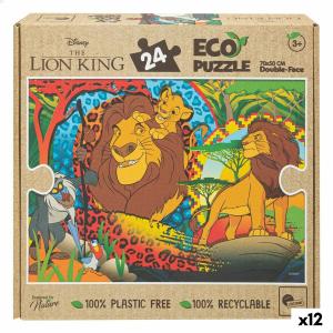 Puzzle Infantil The Lion King Doble cara 24 Piezas 70 x 1,5 x 50 cm (12 Unidades)