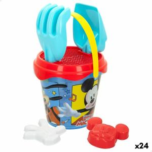 Set de Juguetes de Playa Mickey Mouse Ø 14 cm Plástico (24 Unidades)