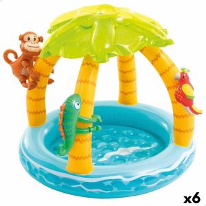 Piscina Hinchable para Niños Intex Isla Animales 45 L 102 x 89 x 102 cm (6 Unidades)