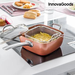 Set de Sartén Multifunción 5 en 1 Copper InnovaGoods IG117346 4 Piezas Plateado Metal Aluminio 5 Piezas Ø 24 cm (Reacondicionado