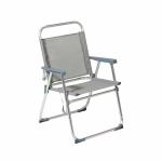 Silla de Playa 22 mm Gris Aluminio 52 x 56 x 80 cm (52 x 56 x 80 cm)