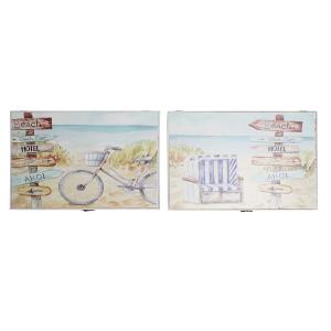 Tapa DKD Home Decor Contador Playa Madera MDF 2 Unidades 46,5 x 6 x 31,5 cm