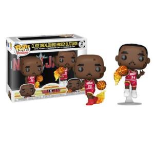 Pack 2 FUNKO POP Clyde Drexler y Harkeem Olajuwon - Rockets NBA - 889698750639