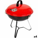 Barbacoa Portátil Aktive Rojo Metal esmaltado Ø 36 cm 36 x 44 x 36 cm